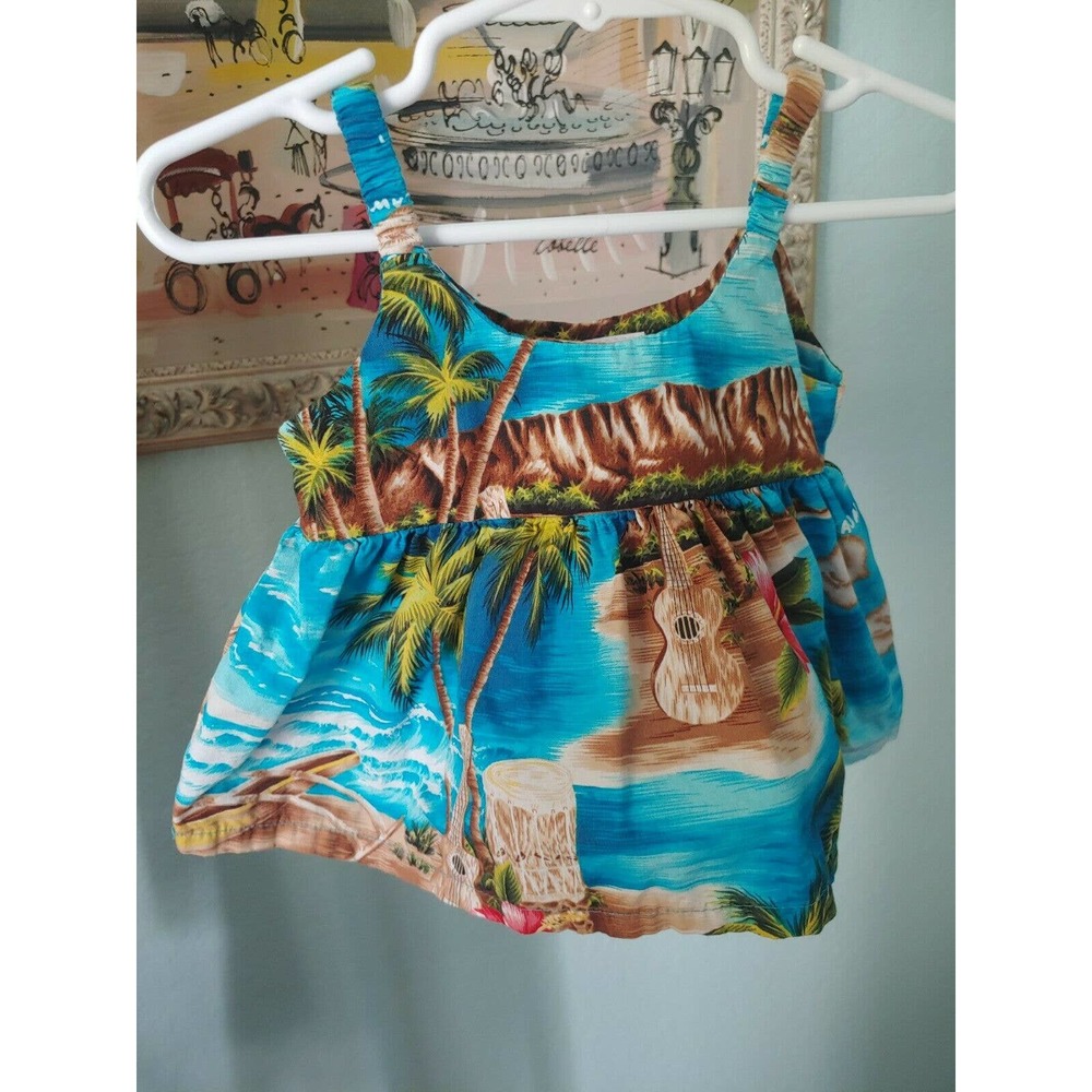 Authentic Hawaiian Baby Girl Dress Hibiscus 6 mo
